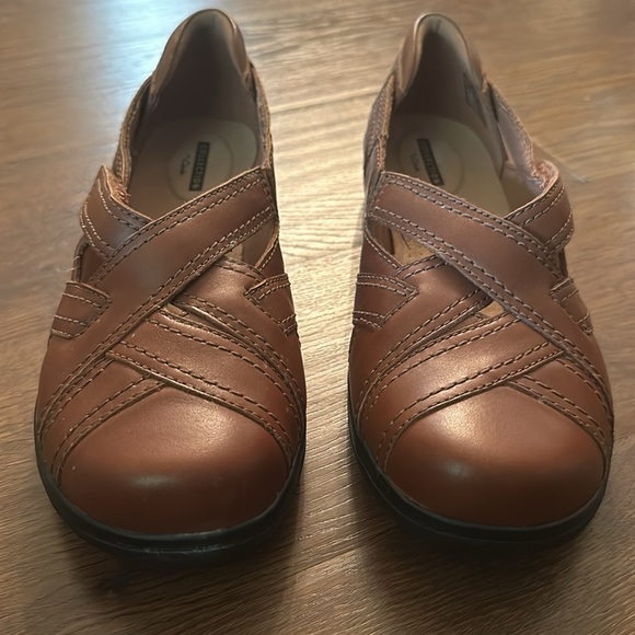 Clarks Cheyn Wale Mary Jane Tan Leather Loafer - Womens 9.5 / 9 1/2 new w/o box - Picture 6 of 7